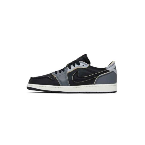 کتونی نایک ایرجردن 1 ساق کوتاه مشکی طوسی Nike Air Jordan 1 Low OG EX Dark Smoke Grey