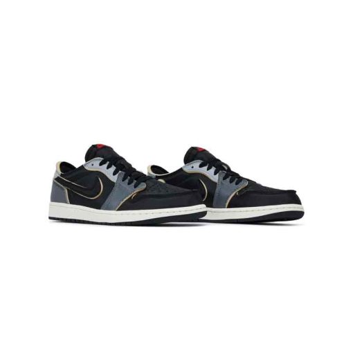 کتونی نایک ایرجردن 1 ساق کوتاه مشکی طوسی Nike Air Jordan 1 Low OG EX Dark Smoke Grey