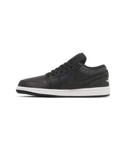 کتونی نایک ایرجردن 1 ساق کوتاه مشکی فیلی Nike Air Jordan 1 Low Black Elephant