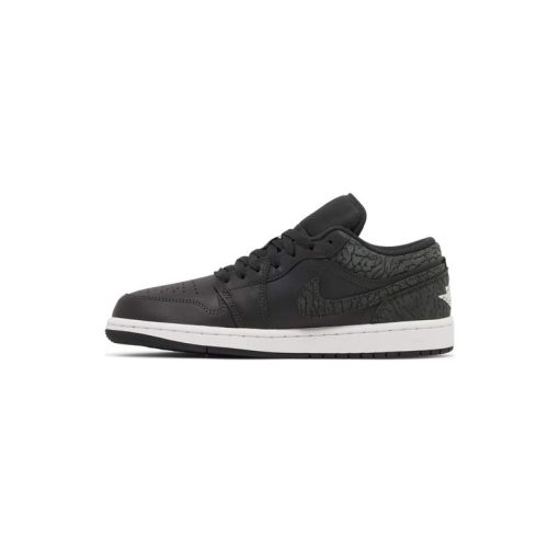 کتونی نایک ایرجردن 1 ساق کوتاه مشکی فیلی Nike Air Jordan 1 Low Black Elephant