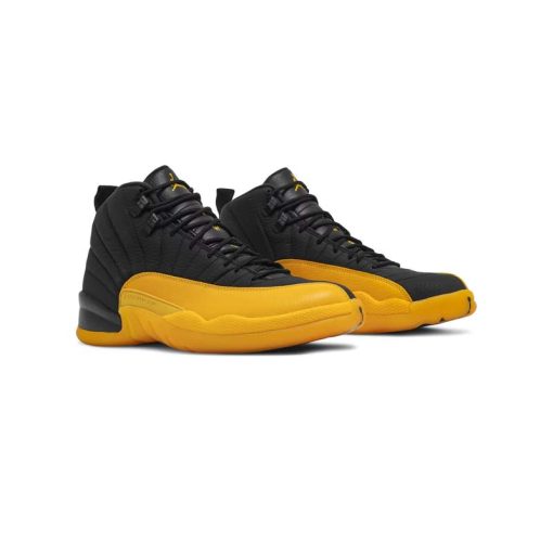 کتونی نایک ایرجردن 12 مشکی زرد Nike Air Jordan 12 Retro University Gold