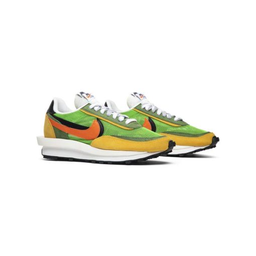 کتونی نایک ساکای سبز زرد نارنجی Nike Sacai LDWaffle Green Gusto