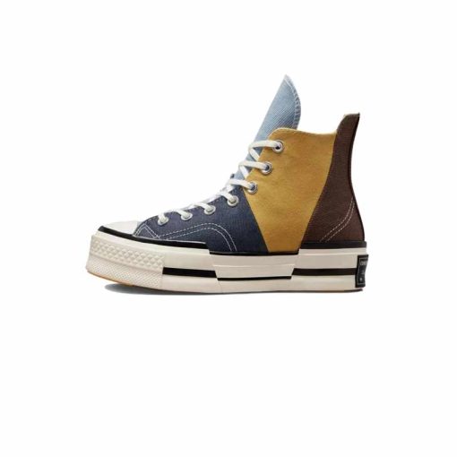 کفش آل استار کانورس پلاس زرد قهوه ای آبی Converse Chuck 70 Plus Yellow Brown Blue