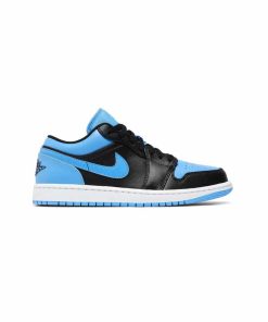 کفش نایک ایرجردن 1 ساق کوتاه آبی مشکی Nike Air Jordan 1 Low University Blue