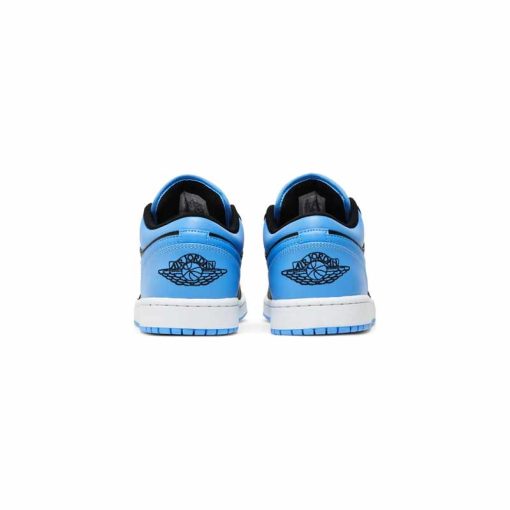 کفش نایک ایرجردن 1 ساق کوتاه آبی مشکی Nike Air Jordan 1 Low University Blue