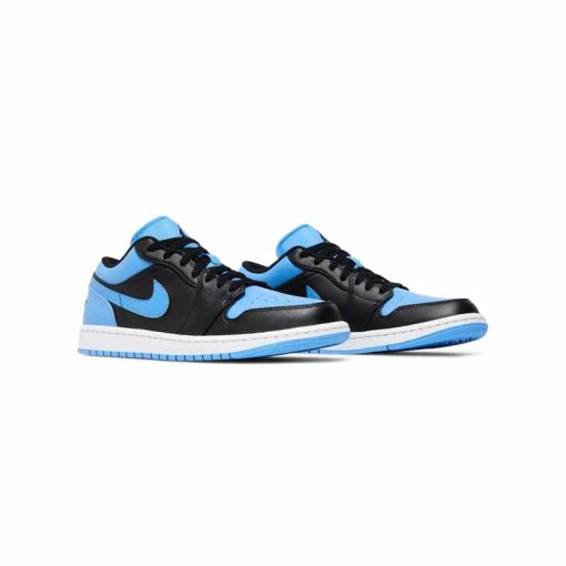 کفش نایک ایرجردن 1 ساق کوتاه آبی مشکی Nike Air Jordan 1 Low University Blue