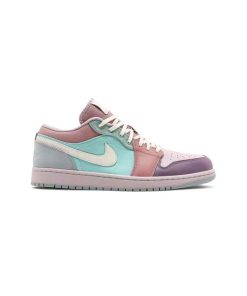 کفش نایک ایرجردن 1 ساق کوتاه آبی پاستیلی Nike Air Jordan 1 Low Easter Pastel