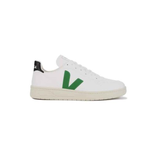 کفش کژوال وجا وی10 سفید سبز مشکی Veja V-10 White Emeraude Black