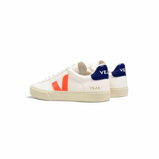 کفش کژوال وجا کمپو سفید آبی نارنجی Veja Campo Chromefree White Orange Fluo Cobalt