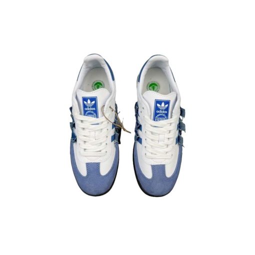 کتونى آدیداس سامبا سفید آبی جین Adidas Samba OG White Blue Denim