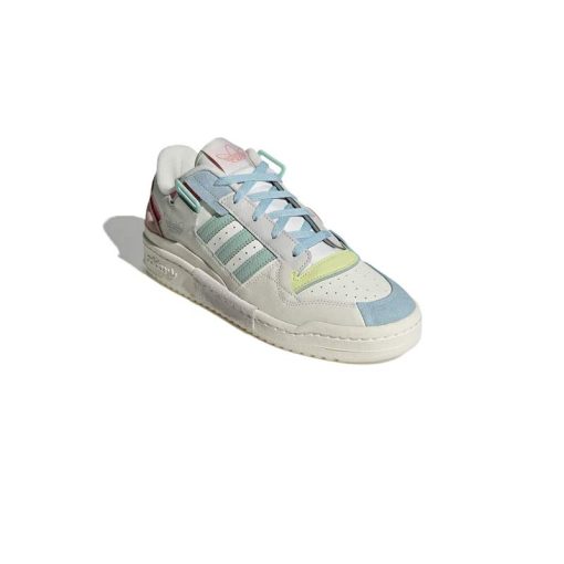 کتونی آدیداس فوروم کرم صورتی سبز آبی Adidas Forum Exhibit Low Pink Blue