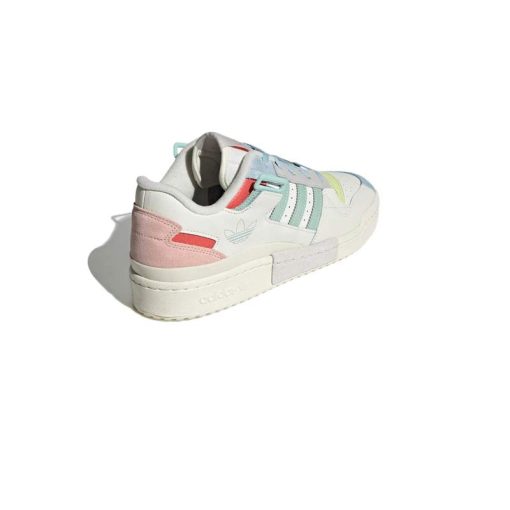 کتونی آدیداس فوروم کرم صورتی سبز آبی Adidas Forum Exhibit Low Pink Blue