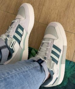 کتونی آدیداس فوروم کرم طوسی سبز آبی Adidas Forum Exhibit Low Green Blue