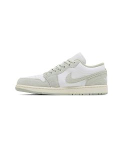 کتونی نایک ایرجردن 1 ساق کوتاه سفید سبز روشن Nike Air Jordan 1 Low Seafoam