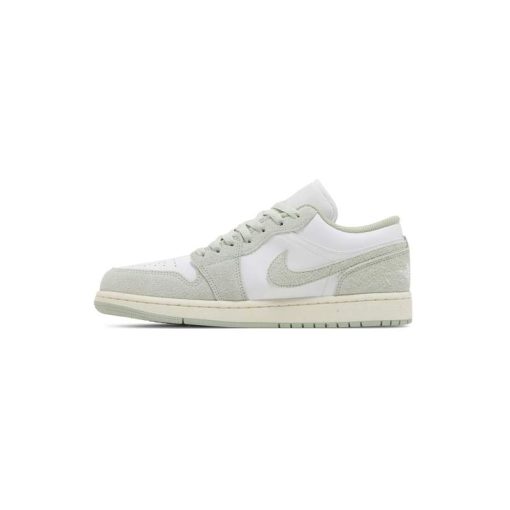 کتونی نایک ایرجردن 1 ساق کوتاه سفید سبز روشن Nike Air Jordan 1 Low Seafoam