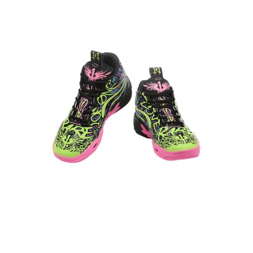 کتونی پوما ام بی 4 مشکی صورتی Puma MB.04 Black Pink Green