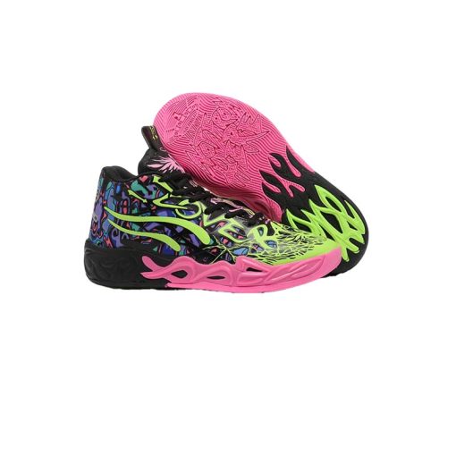 کتونی پوما ام بی 4 مشکی صورتی Puma MB.04 Black Pink Green