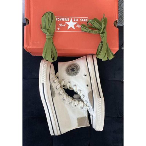 کفش کانورس آل استار گوچی کرم سبز Converse Chuck 70 High Gucci