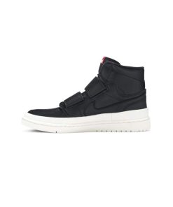 کتونی نایک ایرجردن 1 دوبل ساق بلند مشکی Nike Air Jordan 1 Retro High Double Strap Black