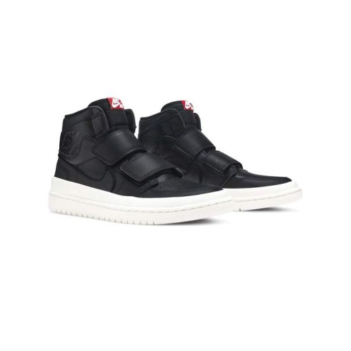 کتونی نایک ایرجردن 1 دوبل ساق بلند مشکی Nike Air Jordan 1 Retro High Double Strap Black