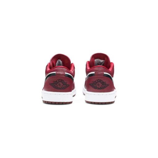 کتونی نایک ایرجردن 1 ساق کوتاه زرشکی سفید Nike Air Jordan 1 Low Noble Red