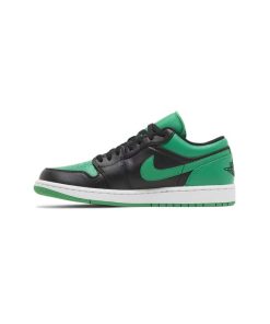 کتونی نایک ایرجردن 1 ساق کوتاه سبز مشکی Nike Air Jordan 1 Low Black Lucky Green