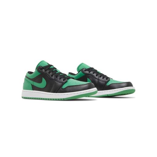 کتونی نایک ایرجردن 1 ساق کوتاه سبز مشکی Nike Air Jordan 1 Low Black Lucky Green