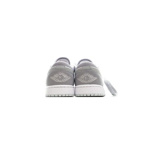 کتونی نایک ایرجردن 1 ساق کوتاه سفید طوسی Nike Air Jordan 1 Low White Wolf Grey