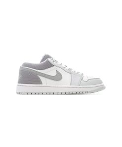 کتونی نایک ایرجردن 1 ساق کوتاه سفید طوسی Nike Air Jordan 1 Low White Wolf Grey