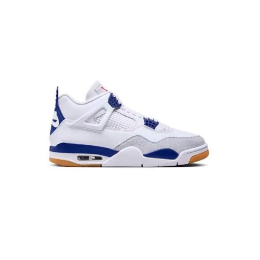 کتونی نایک ایرجردن 4 اس بی سفید آبی Nike Air Jordan 4 SB Sapphire Blue