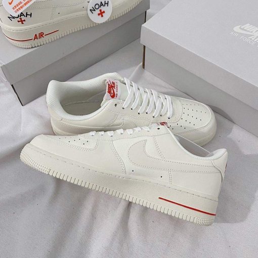 کتونی نایک ایرفورس 1 کرم سفید Nike Air Force 1 07 Noah Cream White Red