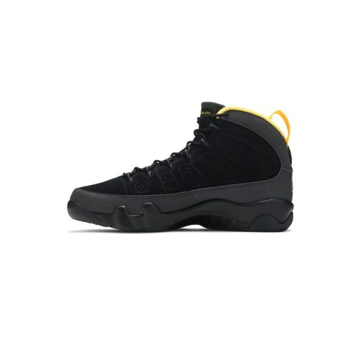 کفش بسکتبال نایک ایرجردن 9 مشکی زرد Nike Air Jordan 9 Retro Dark Charcoal University Gold