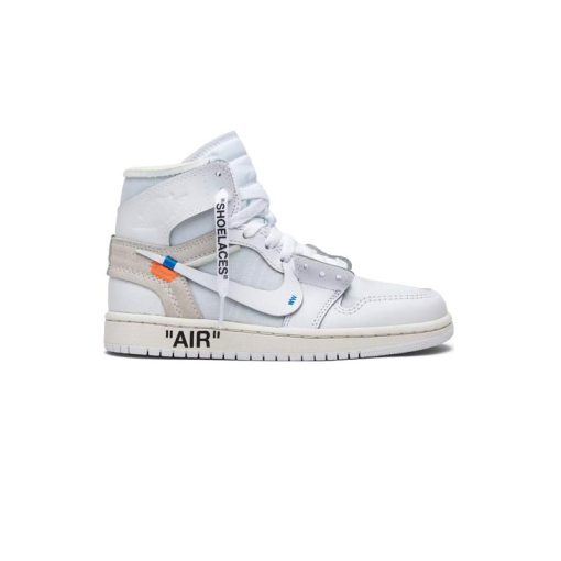 کفش نایک ایرجردن 1 آفوایت ساق بلند سفید Nike Air Jordan 1 High Off-White White