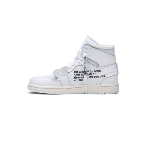 کفش نایک ایرجردن 1 آفوایت ساق بلند سفید Nike Air Jordan 1 High Off-White White