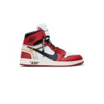 کفش نایک ایرجردن 1 آفوایت ساق بلند قرمز Nike Air Jordan 1 High Off-White Chicago Red