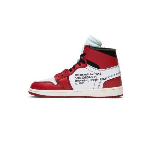 کفش نایک ایرجردن 1 آفوایت ساق بلند قرمز Nike Air Jordan 1 High Off-White Chicago Red