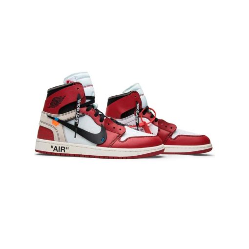 کفش نایک ایرجردن 1 آفوایت ساق بلند قرمز Nike Air Jordan 1 High Off-White Chicago Red