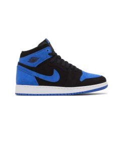 کفش نایک ایرجردن 1 ساق بلند مشکی آبی Nike Air Jordan 1 High GS Royal Reimagined