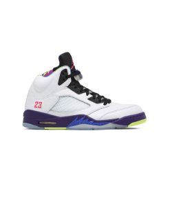 نایک ایرجردن 5 سفید بنفش صورتی Nike Air Jordan 5 Retro Alternate Bel-Air