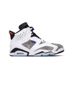 نایک ایرجردن 6 سفید طوسی آبی Nike Air Jordan 6 Retro LTR Flint