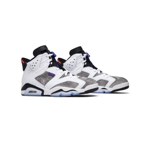 نایک ایرجردن 6 سفید طوسی آبی Nike Air Jordan 6 Retro LTR Flint