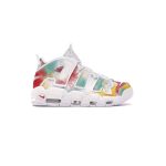 کتونی نایک ایر آپتمپو سفید قرمز نارنجی سبز Nike Air More Uptempo 96 White MultiColor