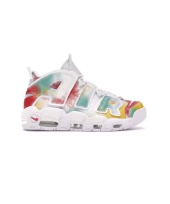 کتونی نایک ایر آپتمپو سفید قرمز نارنجی سبز Nike Air More Uptempo 96 White MultiColor