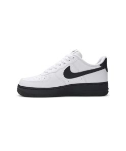 کتونی نایک ایرفورس 1 سفید زیره مشکی Nike Air Force 1 Low White Black Sole