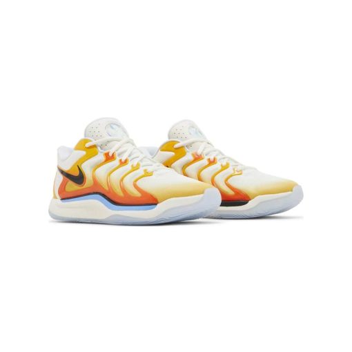 کتونی نایک کی دی 17 سفید نارنجی زرد Nike KD 17 Sunrise