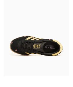 کفش آدیداس گزل مشکی زرد گل دار Adidas Gazelle Indoor Black Yellow Floral