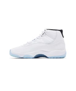 کفش ساقدار نایک ایرجردن 11 سفید آبی Nike Air Jordan 11 Retro Columbia Legend Blue