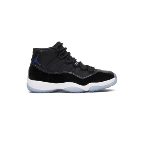 کفش ساقدار نایک ایرجردن 11 مشکی سفید آبی Nike Air Jordan 11 Retro Space Jam