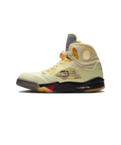 نایک ایرجردن 5 آفوایت کرم زرد Nike Air Jordan 5 Retro Off-White Sail