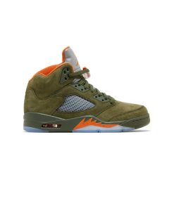 نایک ایرجردن 5 سبز زیتونی نارنجی Nike Air Jordan 5 Retro Olive